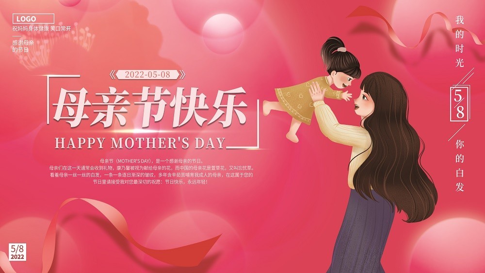母亲节快乐传统节日宣传展板设计
